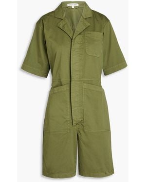 Alex Mill Cotton-Blend Poplin Playsuit - Green
