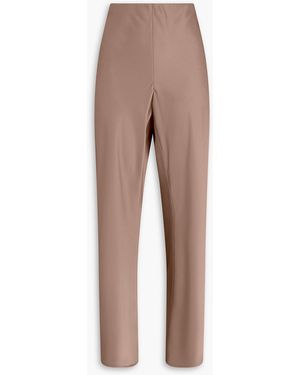 A.Emery Myrna Satin Straight-Leg Trousers - Grey