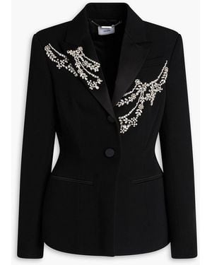 Erdem Crystal-embellished Wool Blazer - Black