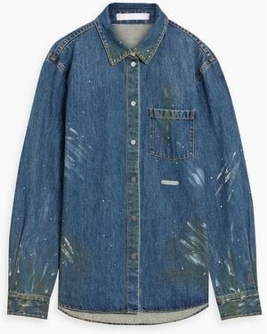 Helmut Lang Painted Denim Shirt Jacket - Blue
