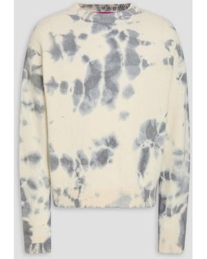 The Elder Statesman Hot Simple Tie-Dyed Cashmere Jumper - White