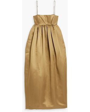 Adam Lippes Liet Cutout Duchesse Silk-Satin Gown - Natural
