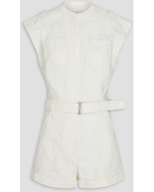 Jonathan Simkhai Tinka Belted Stretch-Cotton Playsuit - White