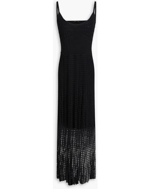 Rag & Bone Pointelle-Knit Midi Dress - Black