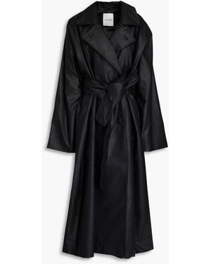LE17SEPTEMBRE Belted Coated-cotton Trench Coat - Black