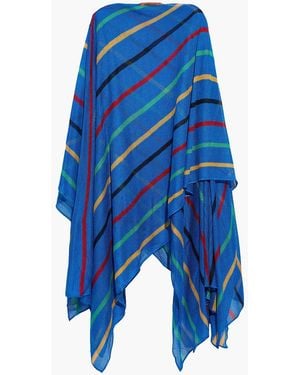 Missoni Draped Striped Crochet-Knit Top - Blue