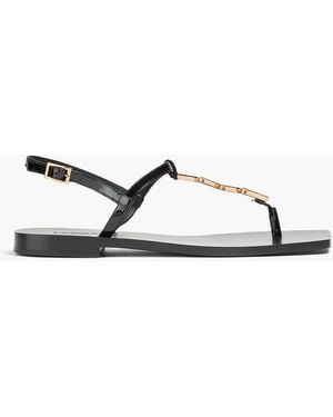 Versace Slingback-sandalen aus lackleder mit verzierung - Schwarz