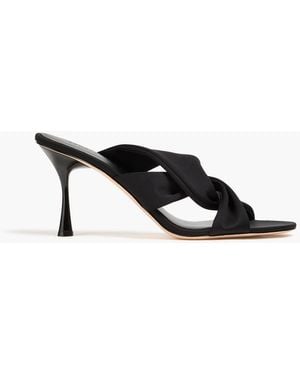 STUDIO AMELIA Lycra Loop 90 Twisted Stretch-Jersey Sandals - Black