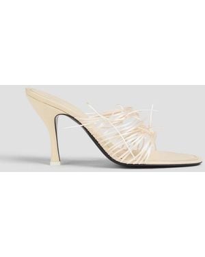 Neous Auriga Bow-Detailed Satin Mules - White