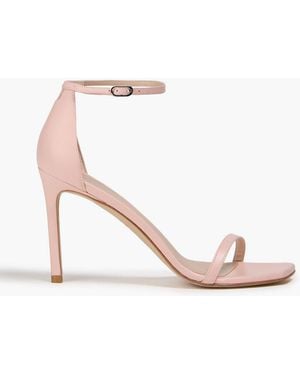 Stuart Weitzman Amelina 95 Leather Sandals - Pink