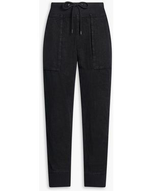 James Perse Linen Tapered Trousers - Black