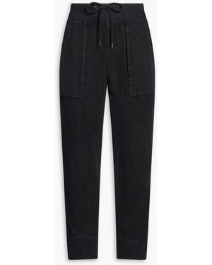 James Perse Linen Tapered Trousers - Black