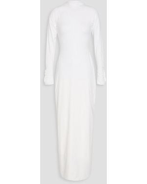 Maygel Coronel Fragola Cutout Stretch-jersey Maxi Dress - White