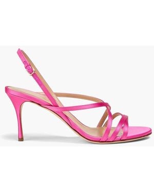 Sergio Rossi Raso Satin Slingback Sandals - Pink