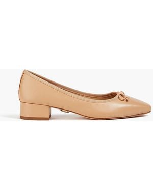 Veronica Beard Cecile Bow-detailed Leather Court Shoes - White