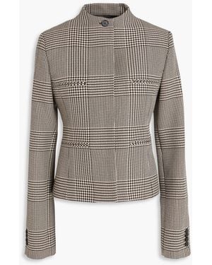 Courreges Prince Of Wales Checked Tweed Jacket - Grey