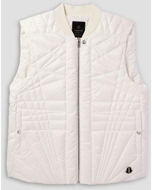 Moncler Logo-Appliquéd Quilted Padded Shell Down Vest - Natural
