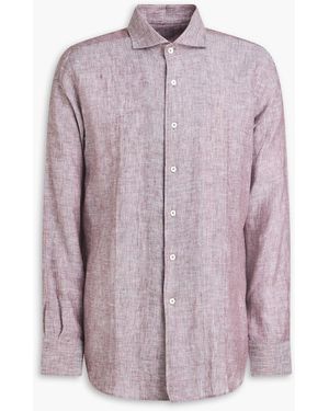 Canali Linen Shirt - Purple