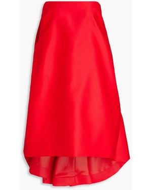 LEO LIN Fav Strapless Satin Dress - Red