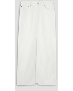 Agolde Leif Denim Maxi Skirt - White