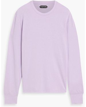 Tom Ford Lyocell And Cotton-Blend Jersey T-Shirt - Purple