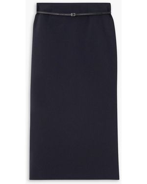 16Arlington Belted Cady Maxi Skirt - Blue