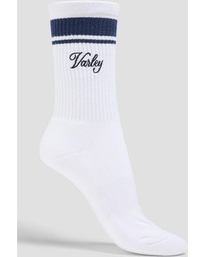 Varley Cotton-blend Jacquard Socks - White