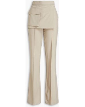 Helmut Lang Layered Twill Bootcut Pants - Natural