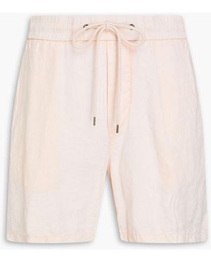 James Perse Linen Drawstring Shorts - Pink