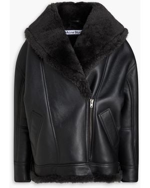 Acne Studios Jacke aus shearling - Schwarz