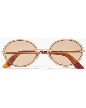 Zimmermann Oval-Frame Metal Sunglasses - Metallic