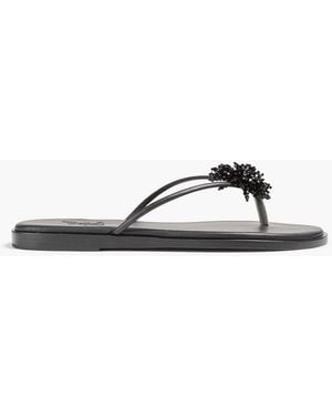 Ancient Greek Sandals Cleo Bead-Embellished Sandals - Black