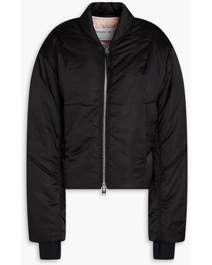 SHOREDITCH SKI CLUB Sofie Satin Bomber Jacket - Black