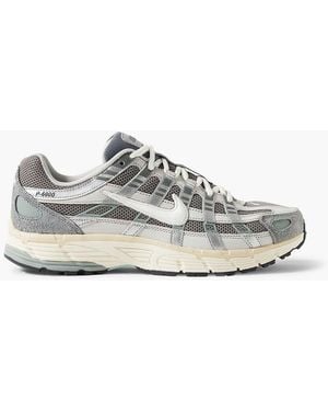 Nike P-6000 Suede, Leather And Mesh Sneakers - Gray