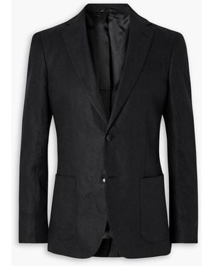 MR P. Linen Suit Jacket - Black