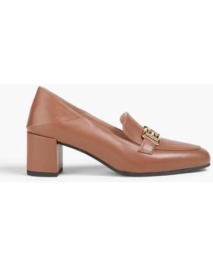 Bally Bekla 50 Embellished Leather Collapsible-Heel Court Shoes - Pink