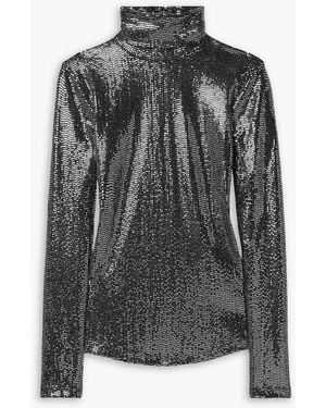 Isabel Marant Joyela rollkragenoberteil aus stretch-jersey mit pailletten - Schwarz