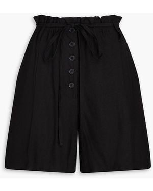 A.Emery Cora Belted Twill Shorts - Black