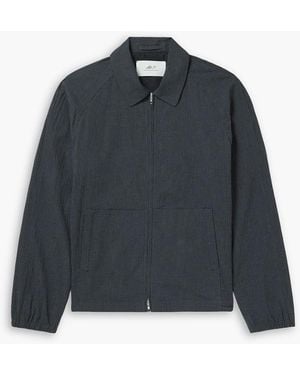 MR P. Golf Gingham Cotton-Blend Seersucker Blouson Jacket - Blue