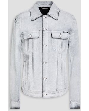 Dolce & Gabbana Painted Denim Jacket - Blue