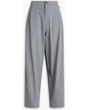 DARKPARK Phebe Chambray Wide-leg Trousers - Grey