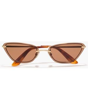 Zimmermann Cat-Eye Tortoiseshell Acetate And-Tone Sunglasses - Brown