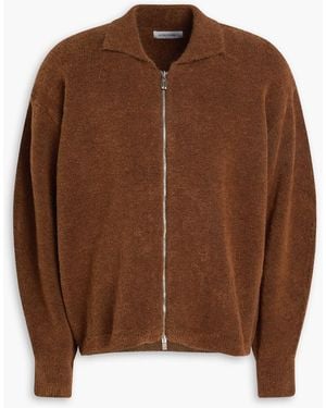 LE17SEPTEMBRE Knitted Zip-Up Cardigan - Brown