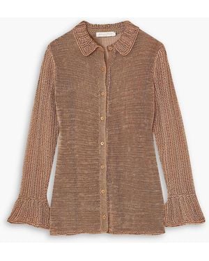 Savannah Morrow Rajasthan Crocheted Shirt - Brown