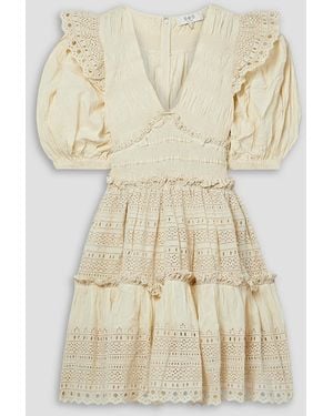 Sea Marley Tiered Broderie Anglaise Cotton Mini Dress - Natural