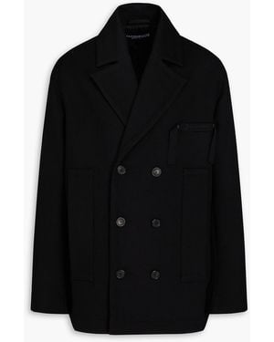 Jacquemus Double-breasted Wool-twill Peacoat - Black