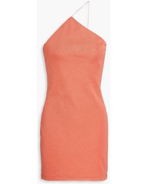 GAUGE81 One-shoulder Knitted Mini Dress - Orange