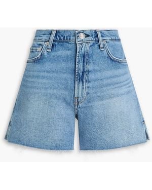 Rag & Bone Faded Denim Shorts - Blue