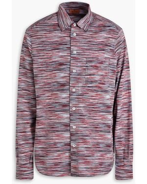 Missoni Hemd aus baumwoll-jersey in space-dye-optik - Lila