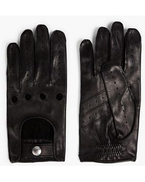 dunhill Perforated Leather Gloves - Black